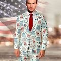 Custom Photo Men's Suit 250 Years of Freedom Gift for Dad HN590 - Men's Suits GradoCreations
