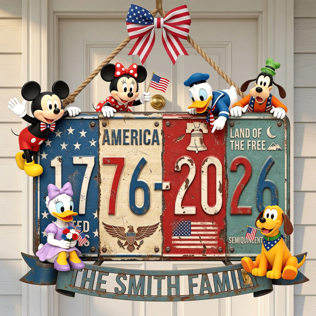 Personalized Metal Sign for Family - American Freedom Celebration Gift