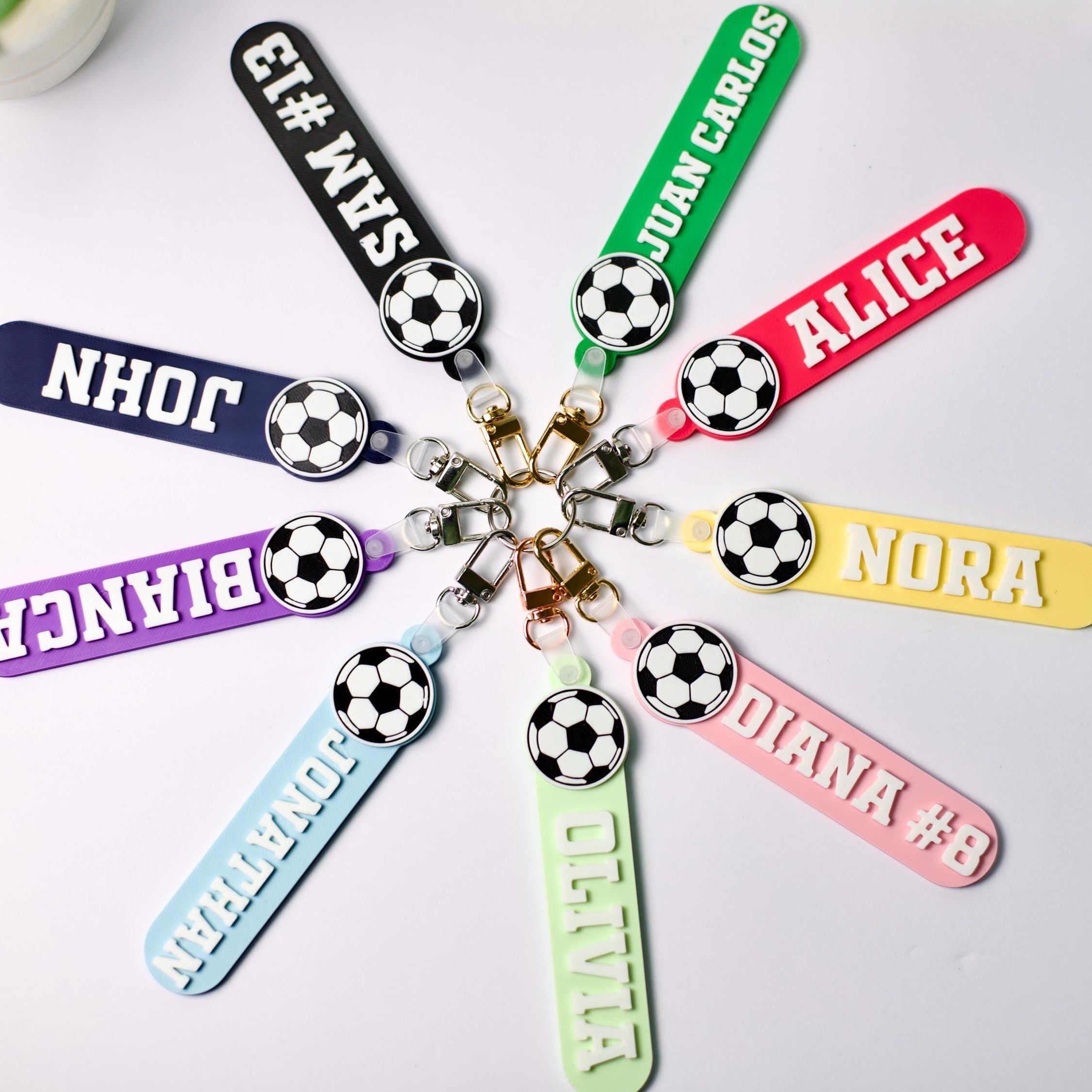 Personalized Soccer Bag Tag Keychain Custom Name Gift for Players HN590 - Baseball Bag Tag Keychain FIX GradoCreations