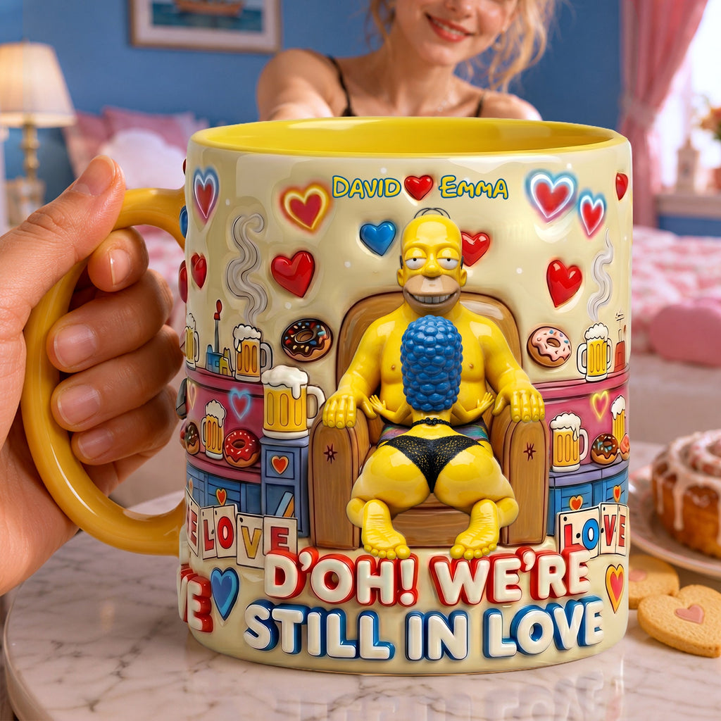 Personalized Accent Mug Gift for Couples - Custom Love Design