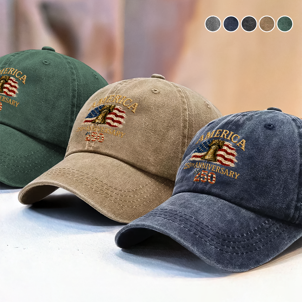 Personalized Washed Denim Baseball Cap 4th of July Gift HN590 - Washed Denim Baseball Cap GradoCreations