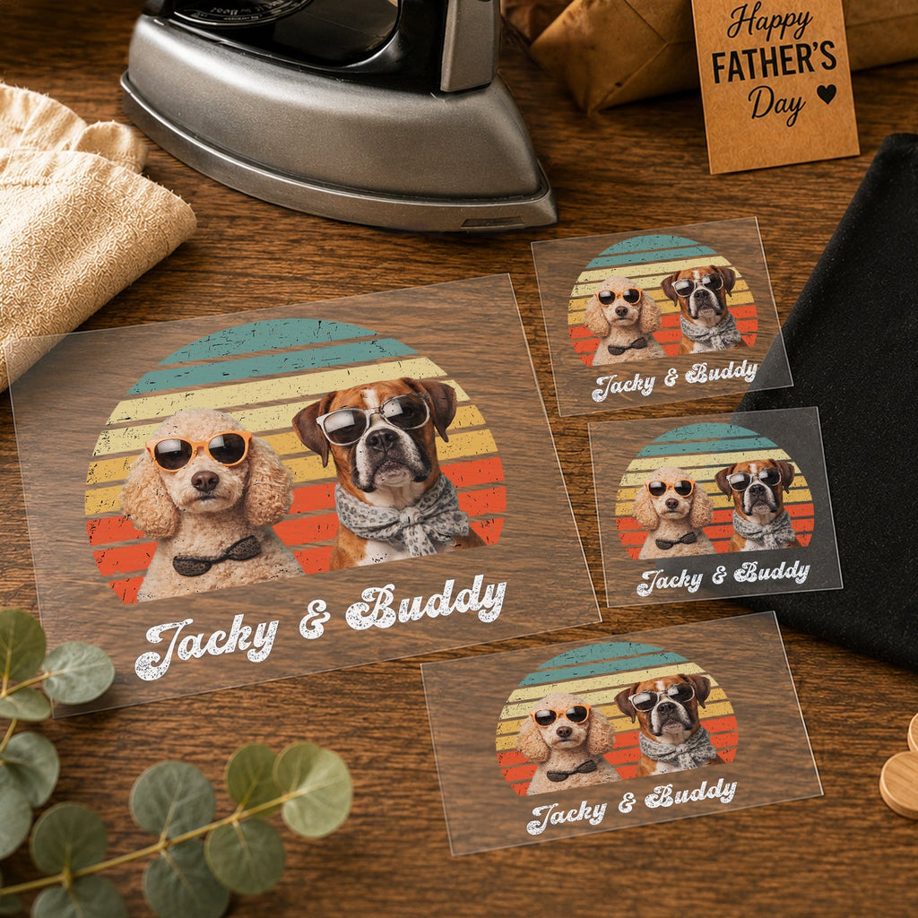 Personalized Photo Transfer for Dog Dads Custom Gift Idea HN590 - DTF Transfer GradoCreations
