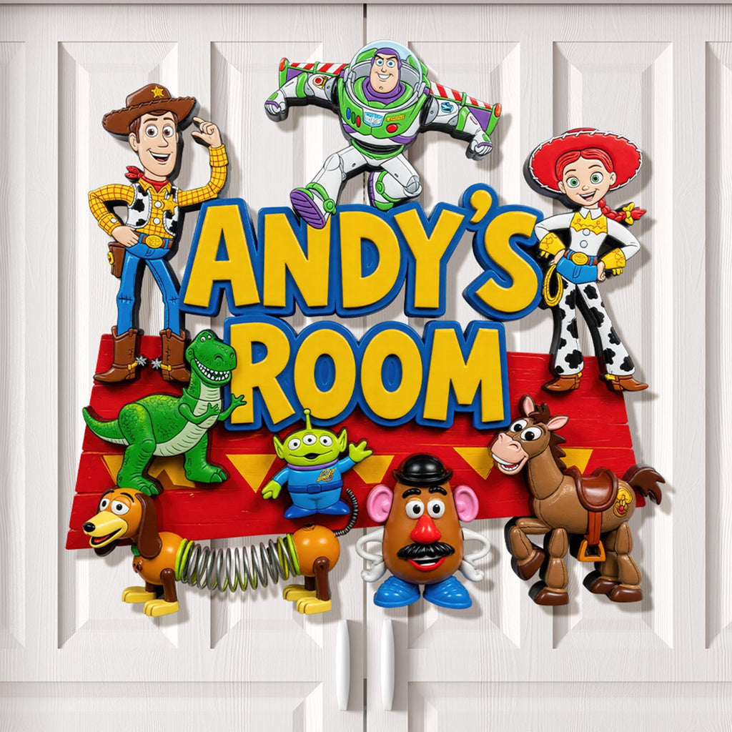Personalized Custom Shaped Metal Sign for Toy Story Fans Gift