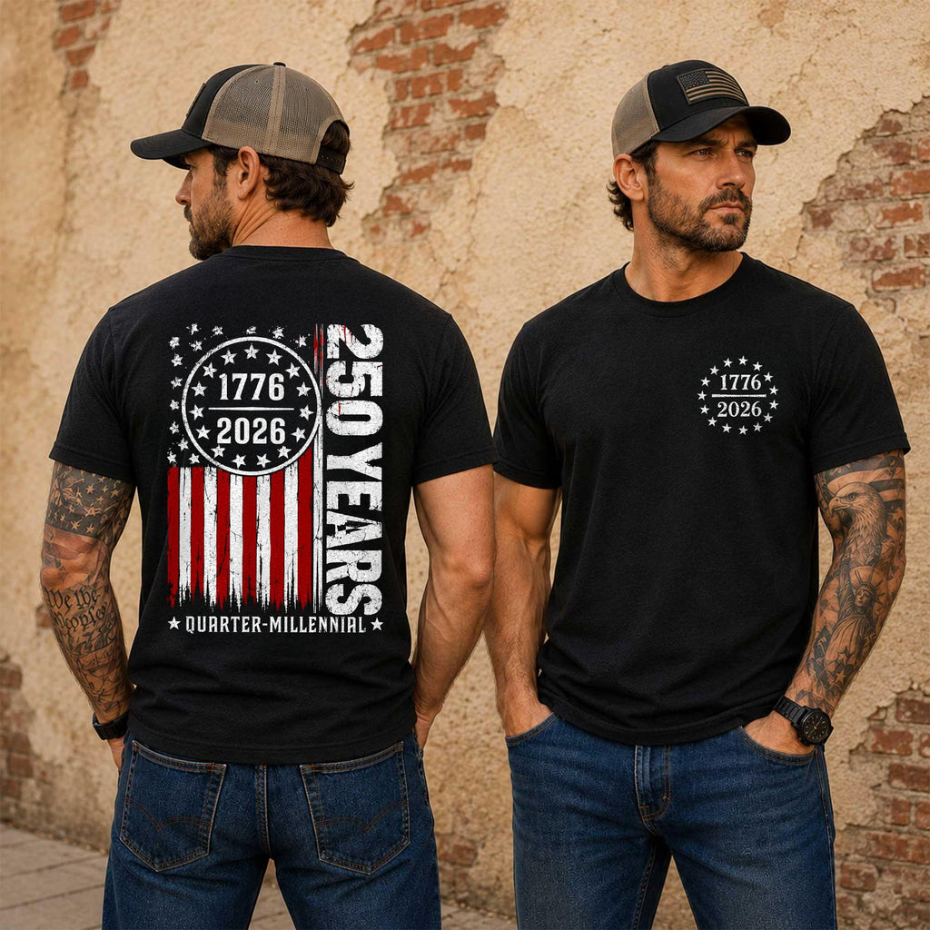 Personalized 4th of July Comfort Shirt Custom USA Flag Gift Back&Front Comfort Shirt GradoCreations