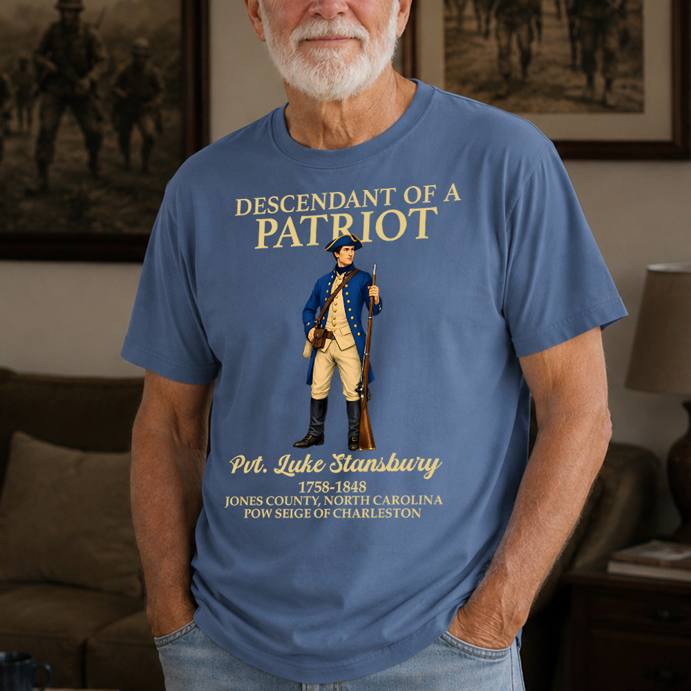 Personalized Comfort Shirt Custom Name Patriots Gift for Dad Comfort Shirt GradoCreations