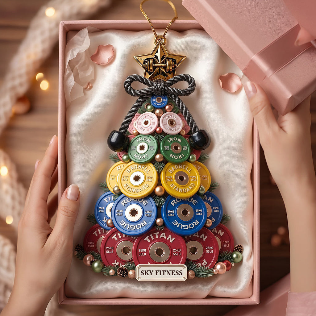 Personalized Weightlifting Christmas Ornament Gym Gift for Fitness Enthusiast Ornament GradoCreations