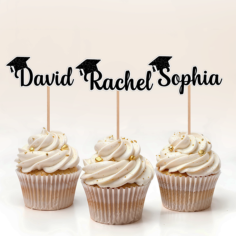 Personalized Graduation Cupcake Topper Custom Name Party Decor HN590 - Cupcake Topper GradoCreations