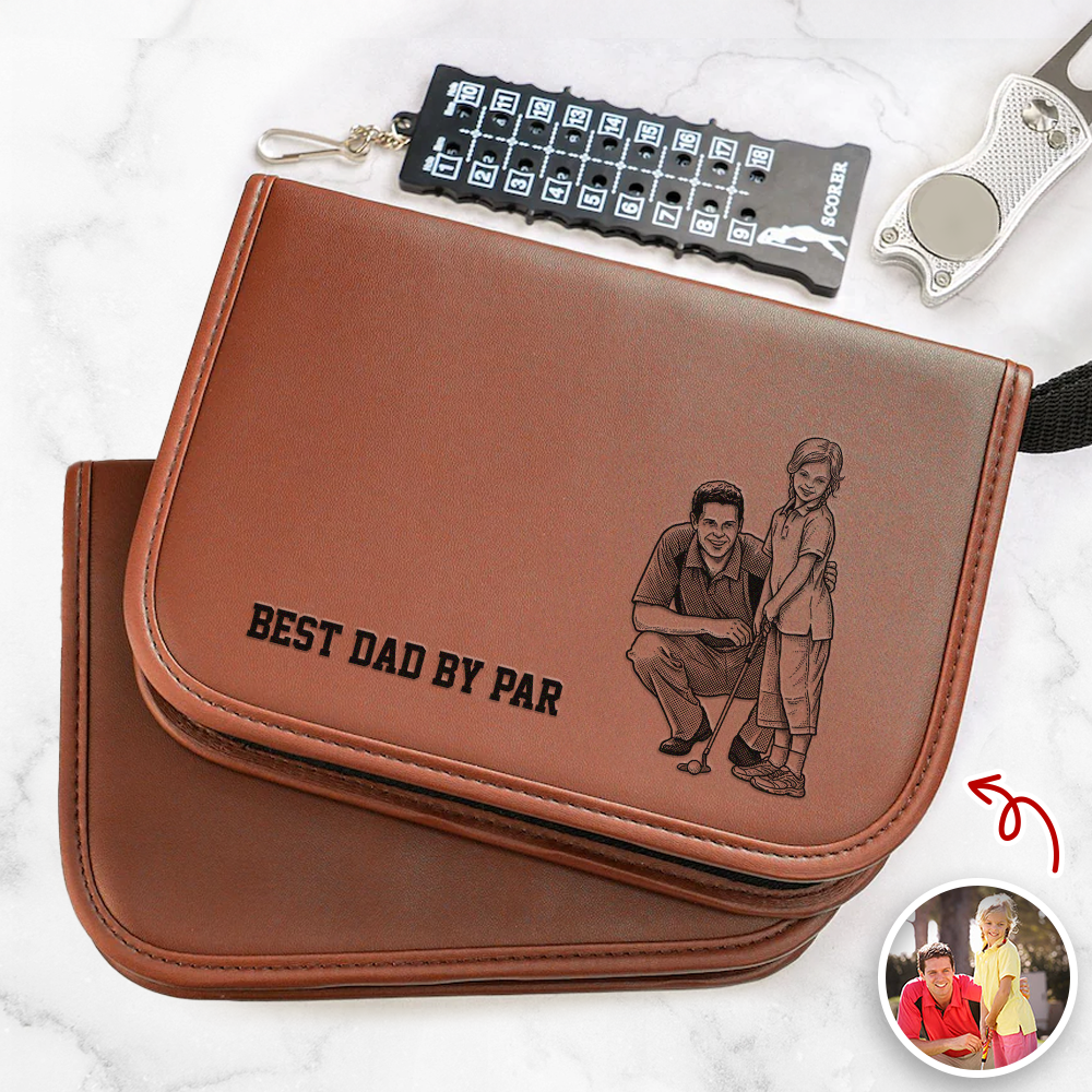 Personalized Golf Gift Set Custom Photo Unique Gift for Dad HN590 - golf set fix GradoCreations