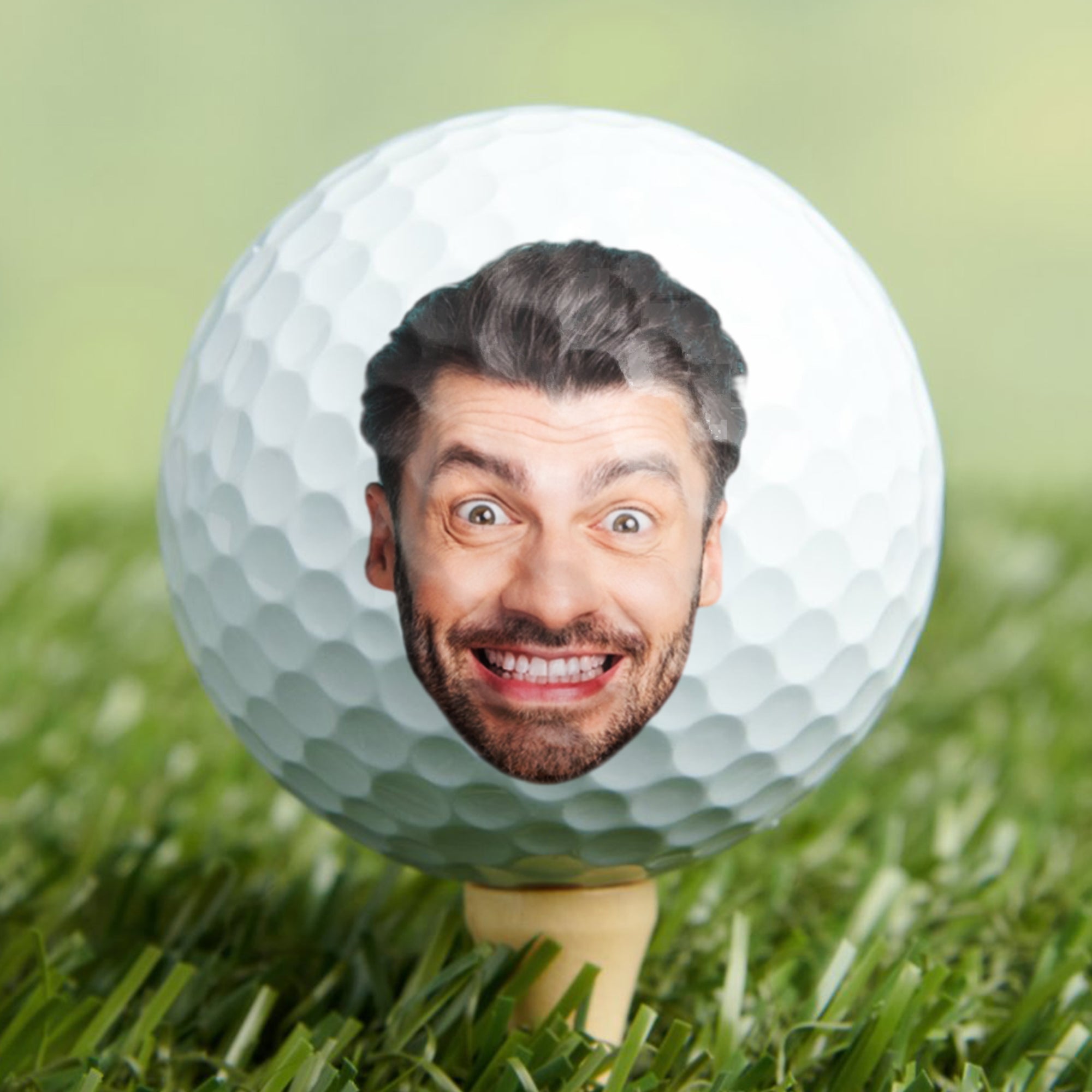 Personalized Photo Golf Ball Custom Text Gift for Dad HN590 - Golf Ball GradoCreations