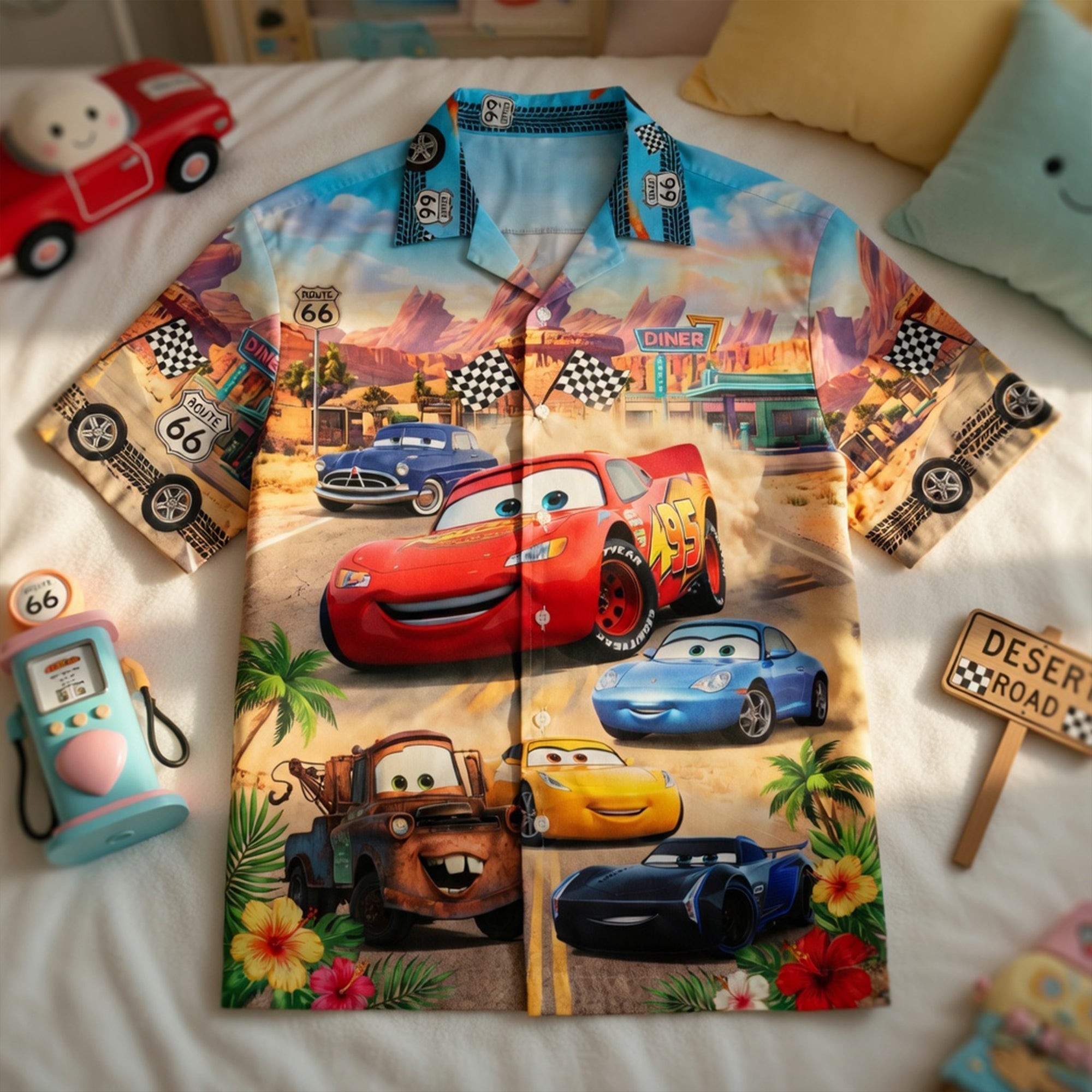 Personalized Hawaiian Shirt with Cars Design Gift for Him
