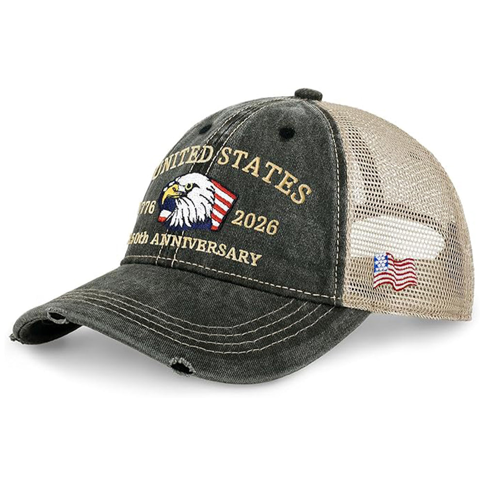 Personalized Independence Trucker Hat USA Flag Gift for Dad HN590 - Embroidery Hat Josh fix GradoCreations