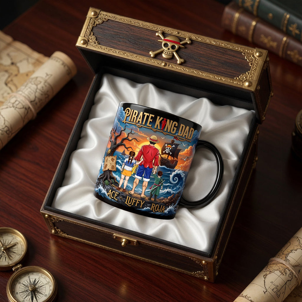 Personalized Color Changing Mug Pirate King Dad Gift for Him