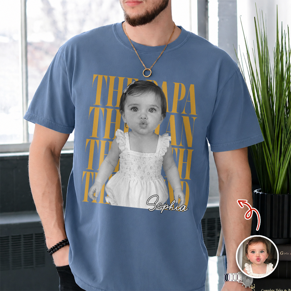 Personalized Photo Comfort Shirt Gift for Dad, Grandpa Comfort Shirt GradoCreations