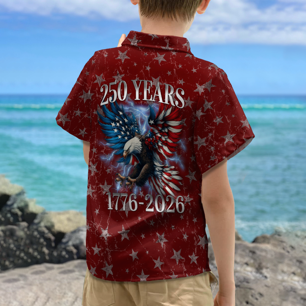 Personalized Hawaiian Shirt for Kids | 250th Anniversary Gift HN590 - Kid Hawai Shirt GradoCreations