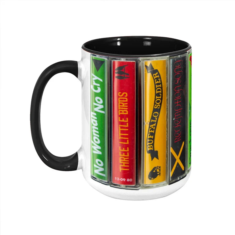 Bob Marley Retro Music Cassette Accent Mug Ceramic Gift GradoCreations