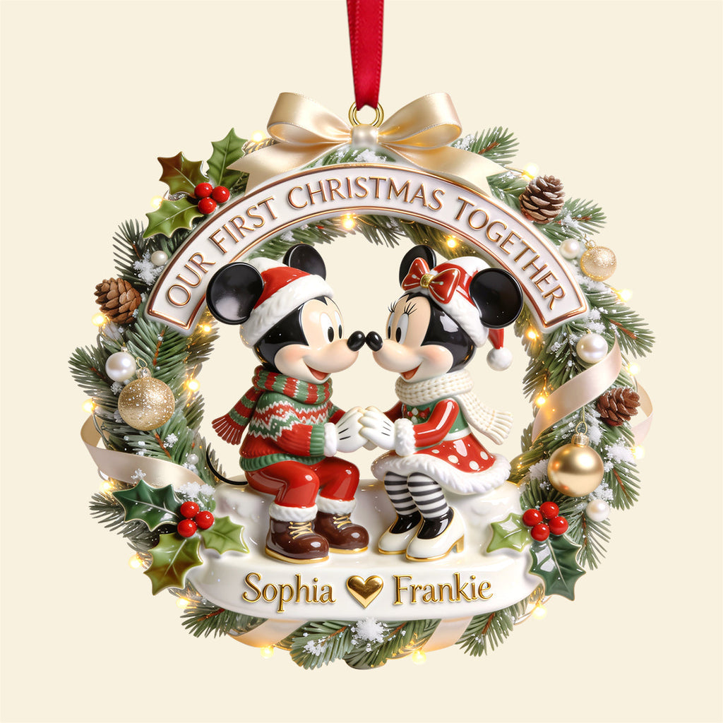 Personalized Acrylic Christmas Ornament for Couples - First Christmas Together Gift Ornament GradoCreations