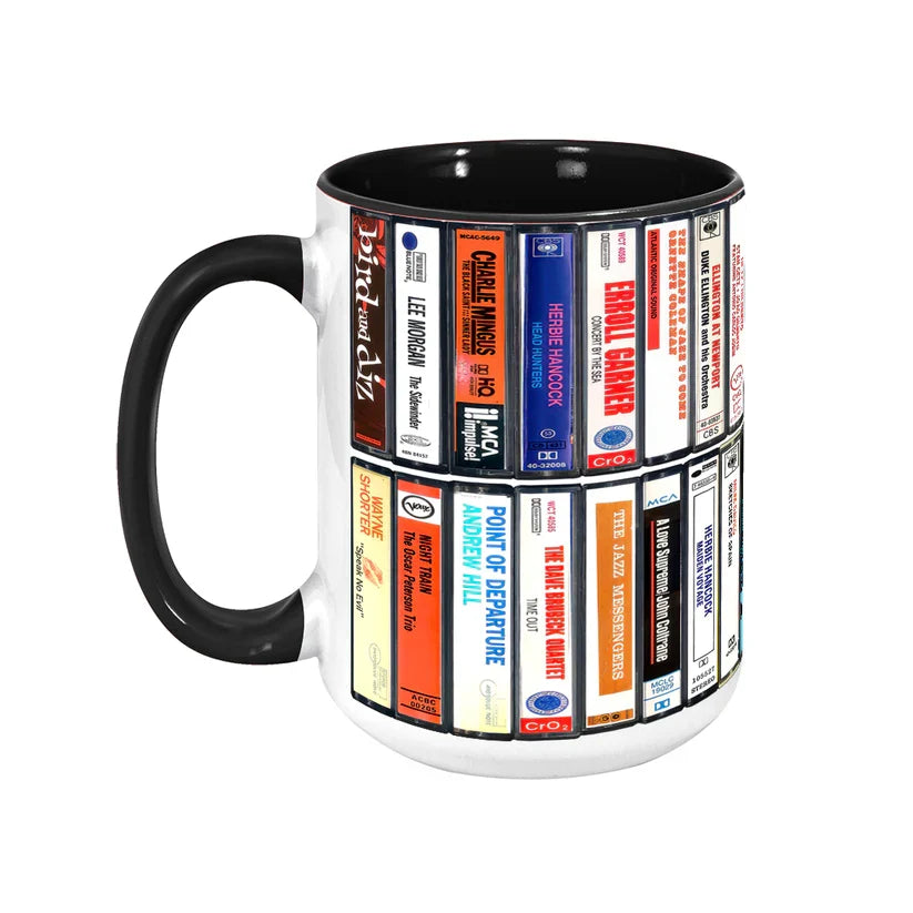 Jazz Cassette Accent Mug Retro Gift for Music Lovers GradoCreations