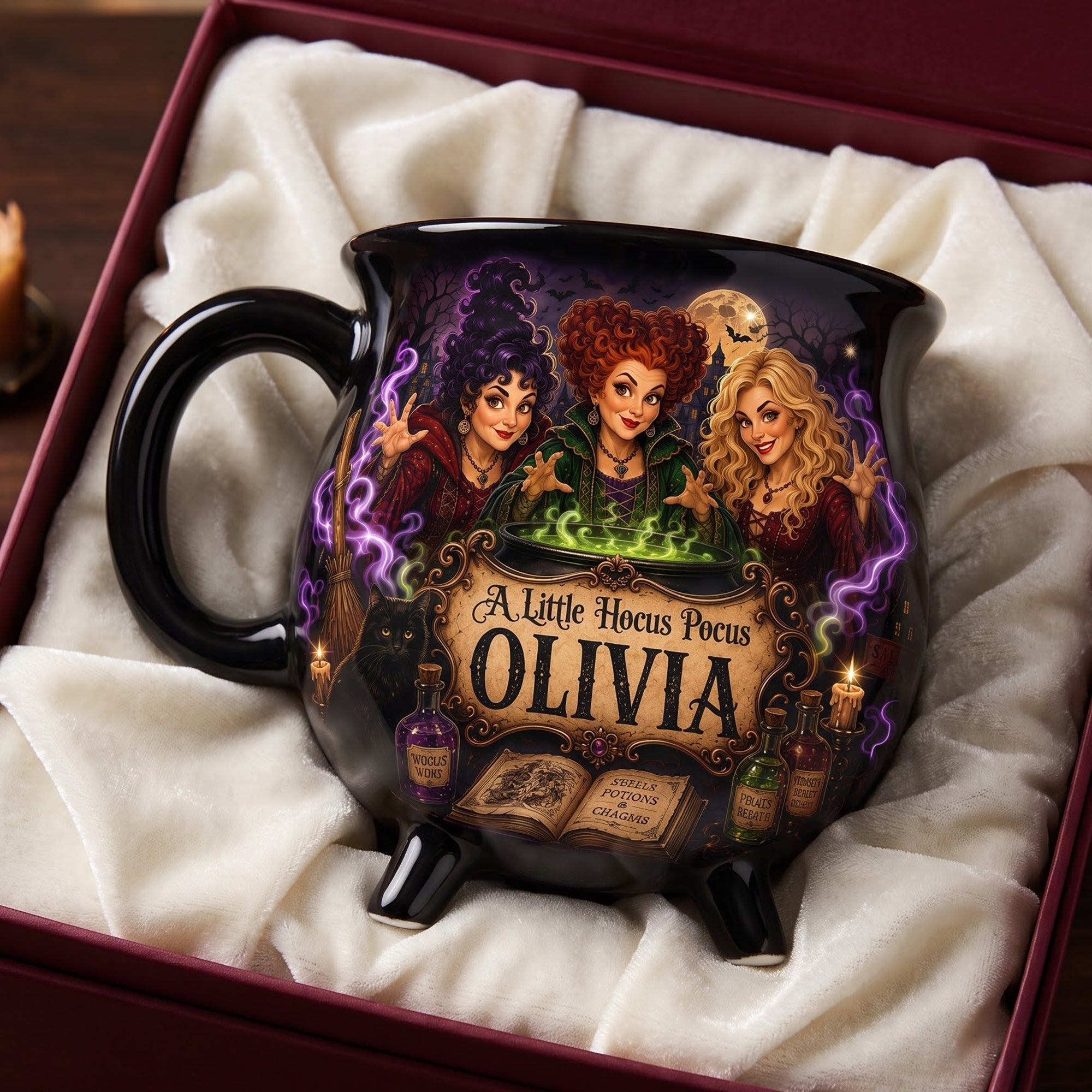 Personalized Cauldron Coffee Mug Custom Name Gift for Her Cauldron Coffee Mug GradoCreations