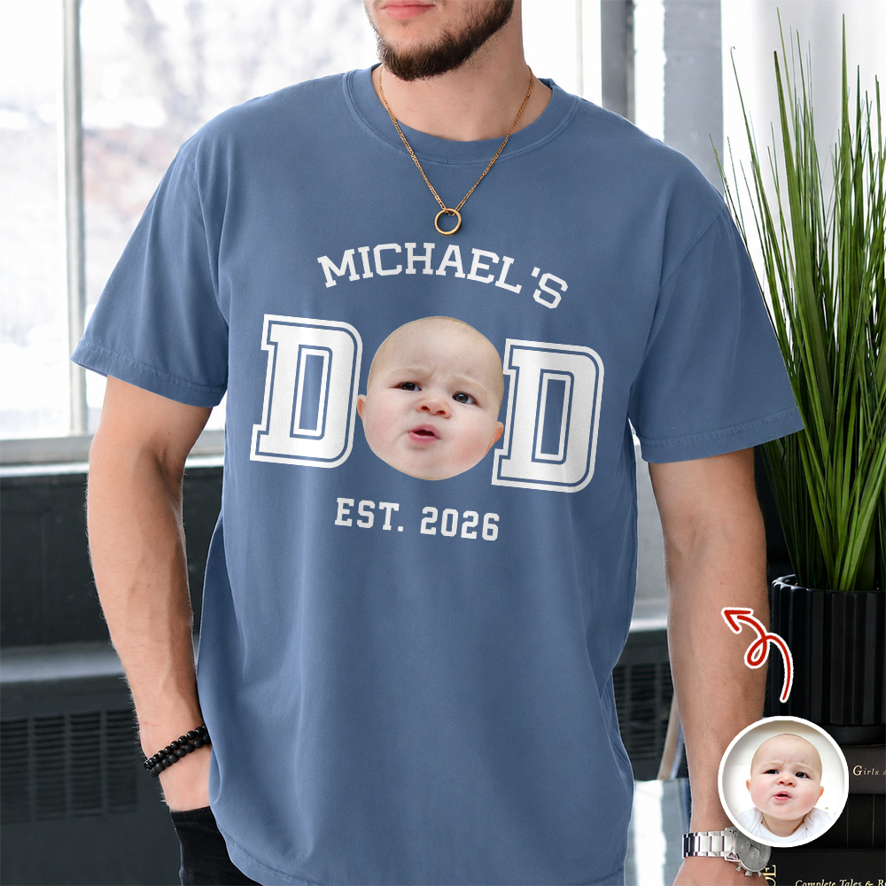 Personalized Comfort Shirt Custom Photo Gift for Dad Comfort Shirt GradoCreations