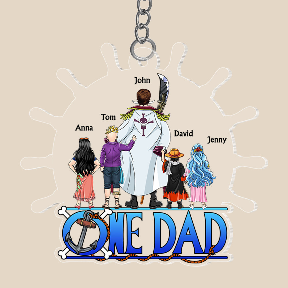 Personalized Pirate Adventure Keychain Gift for Dad - Acrylic Father's Day Keepsake