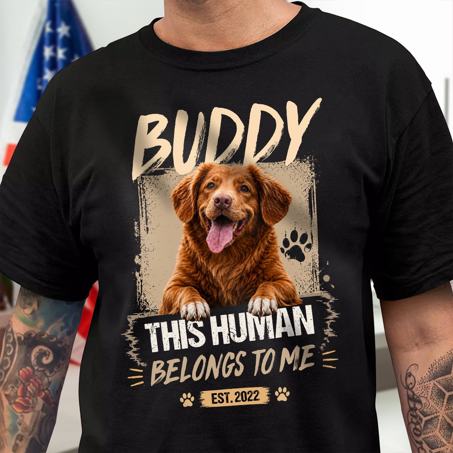 Personalized Dog Photo Shirt Custom Gift for Dog Dad HN590 - Tshirt GradoCreations