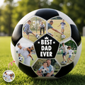 Custom Soccer Ball Gift for Dad Personalized Photo Best Coach Ever Baseball Ball Fix GradoCreations