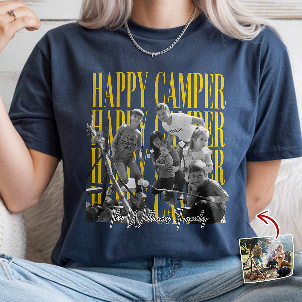 Personalized Family Photo Comfort Shirt Camping Gift Comfort Shirt GradoCreations