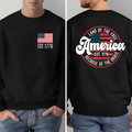 Personalized America Est 1776 T-Shirt Gift for Dad | Independence Day HN590 - Back&Front Shirt GradoCreations