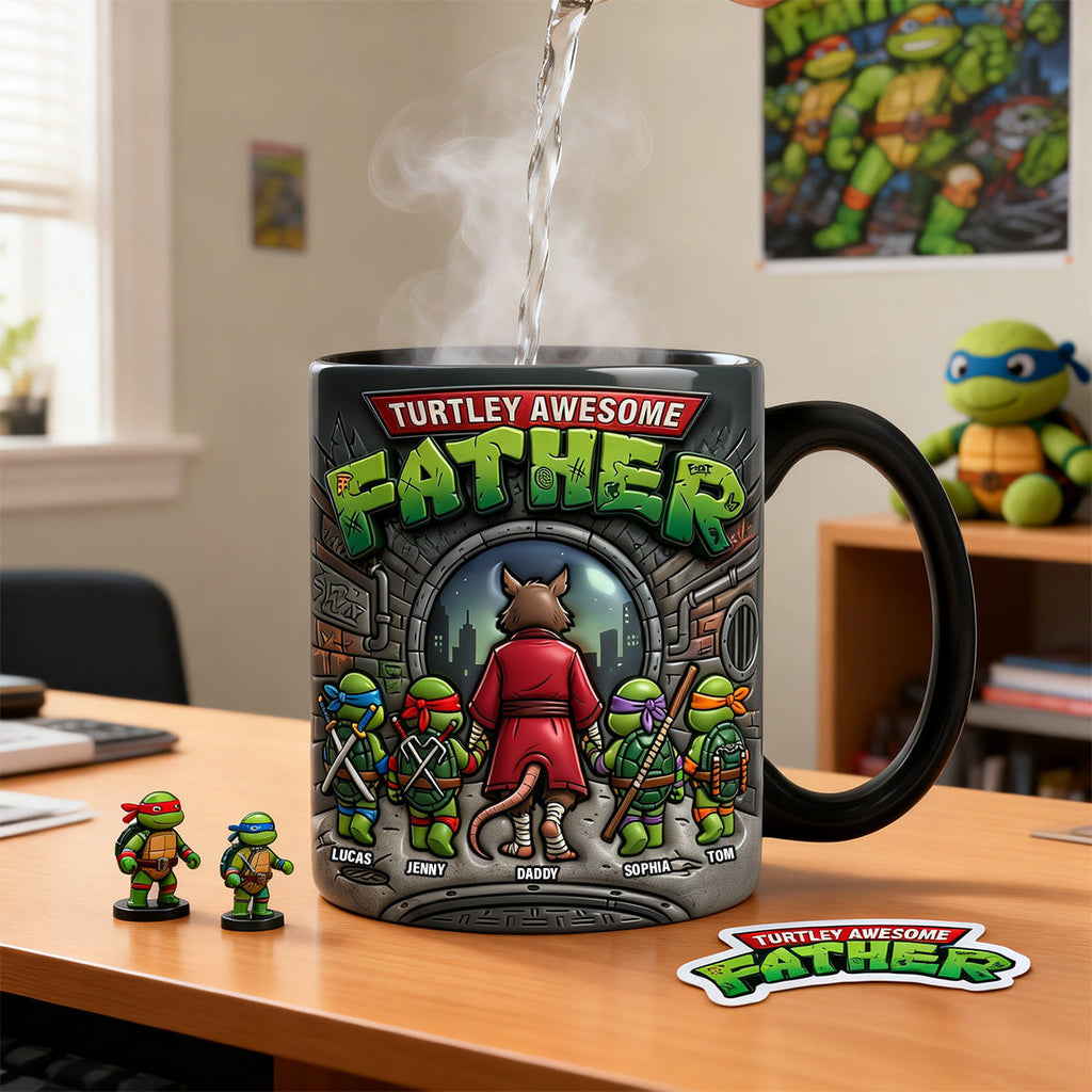 Personalized Color Changing Mug Turtley Awesome Gift for Dad