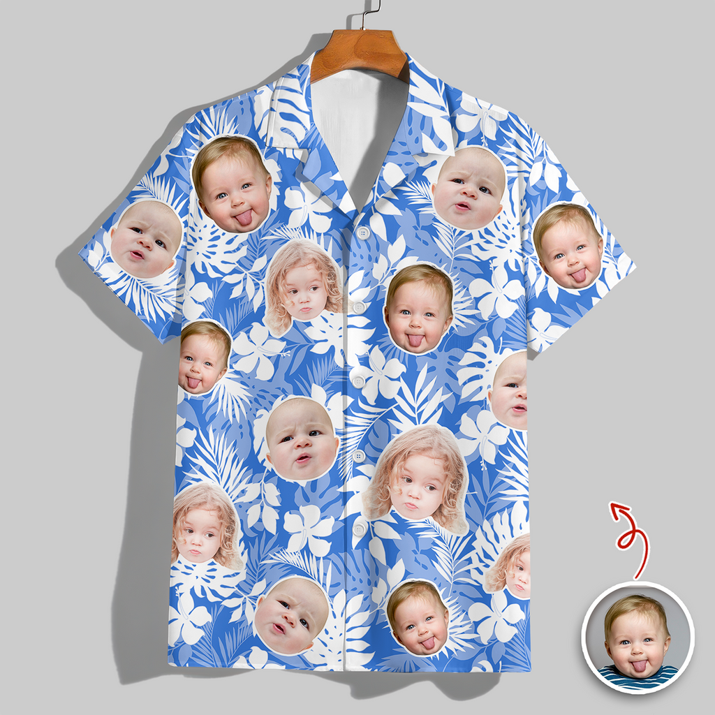 Personalized Tropical Aloha Hawaii Shirt Custom Photo Gift for Dad HN590 - AOP Hawai Shirt GradoCreations