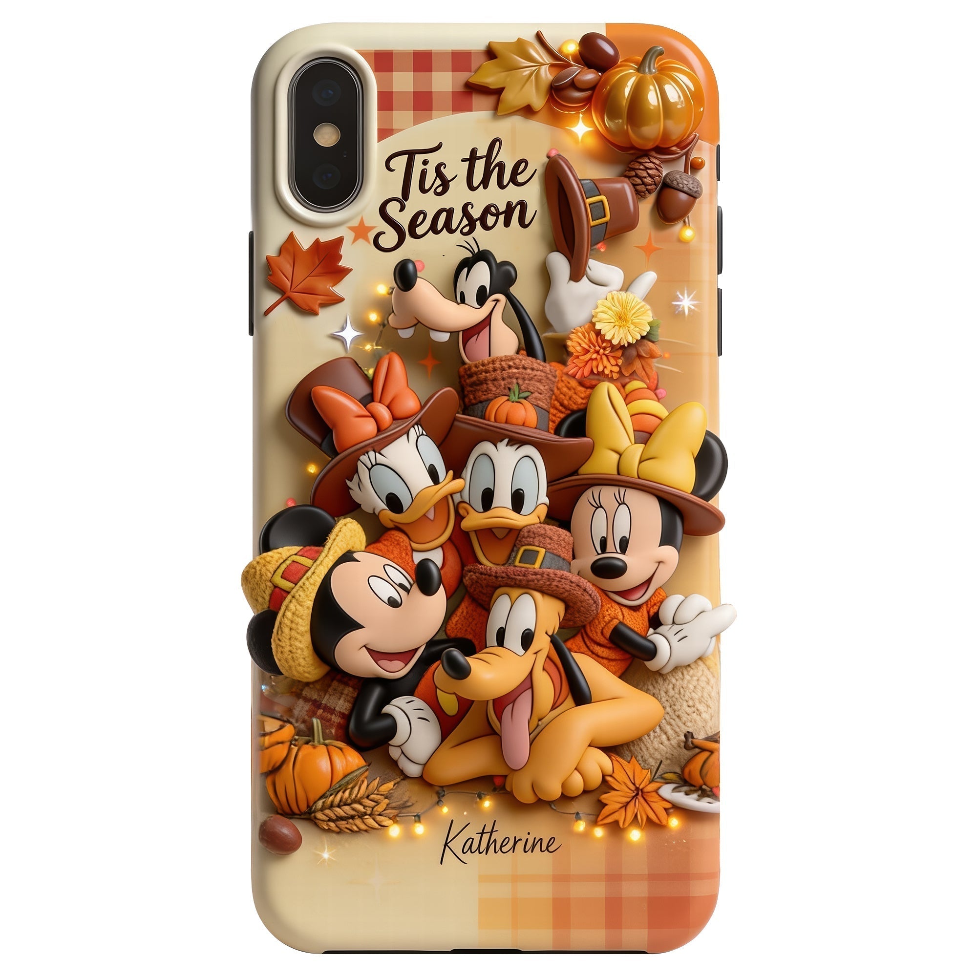 Personalized Fall Phone Case Tis The Season Custom Name Gift for Her Phone Case GradoCreations