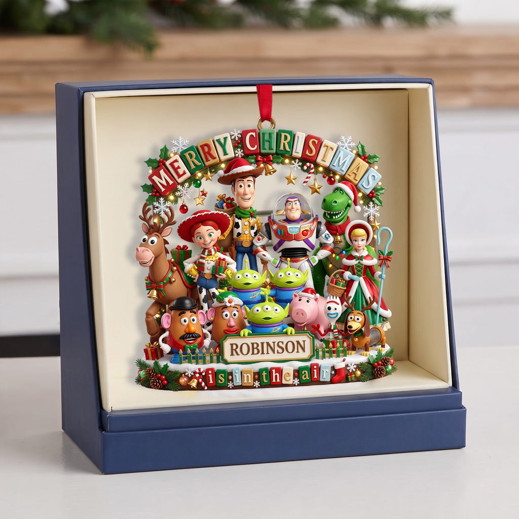 Personalized Acrylic Christmas Ornament Family Gift Joyful Design Ornament GradoCreations