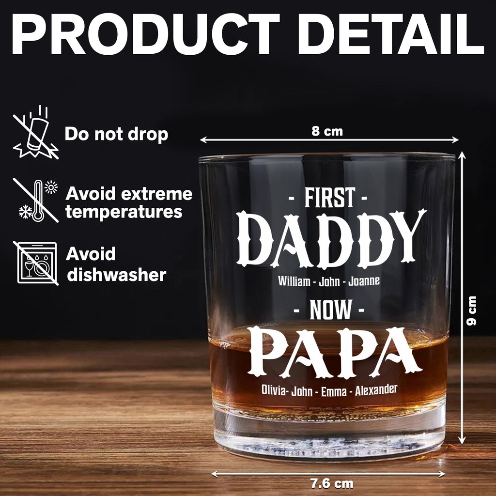 Personalized Whiskey Glass Gift for Dad and Grandpa - Father’s Day HN590 - Print Rock Glass GradoCreations