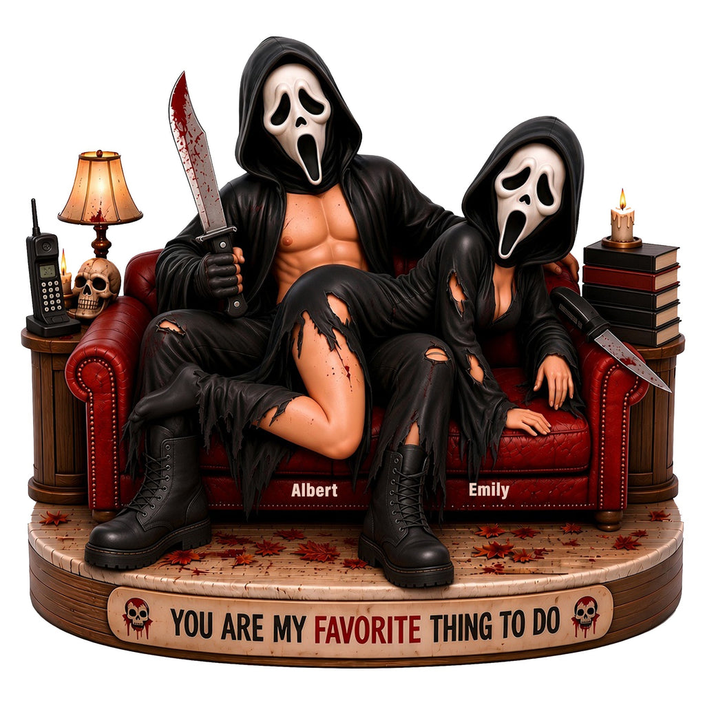 Personalized Horror Couple Acrylic Plaque Gift for Anniversary Acrylic Plaque GradoCreations
