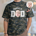 Personalized Camo Photo T-Shirt Custom Gift for Dad HN590 - AOP Tshirt GradoCreations