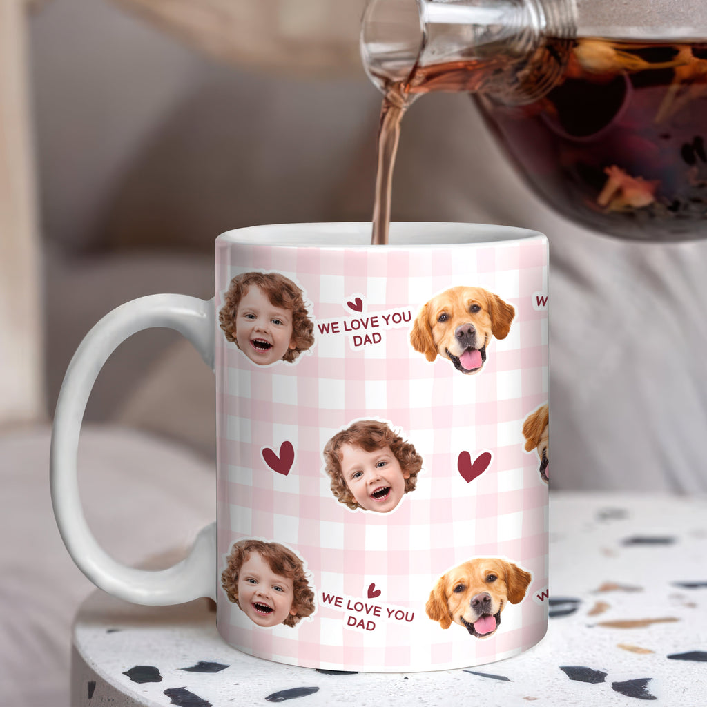 Personalized Photo Mug Custom Gift for Mom Dad Dog Lover HN590 - edge to edge mug GradoCreations