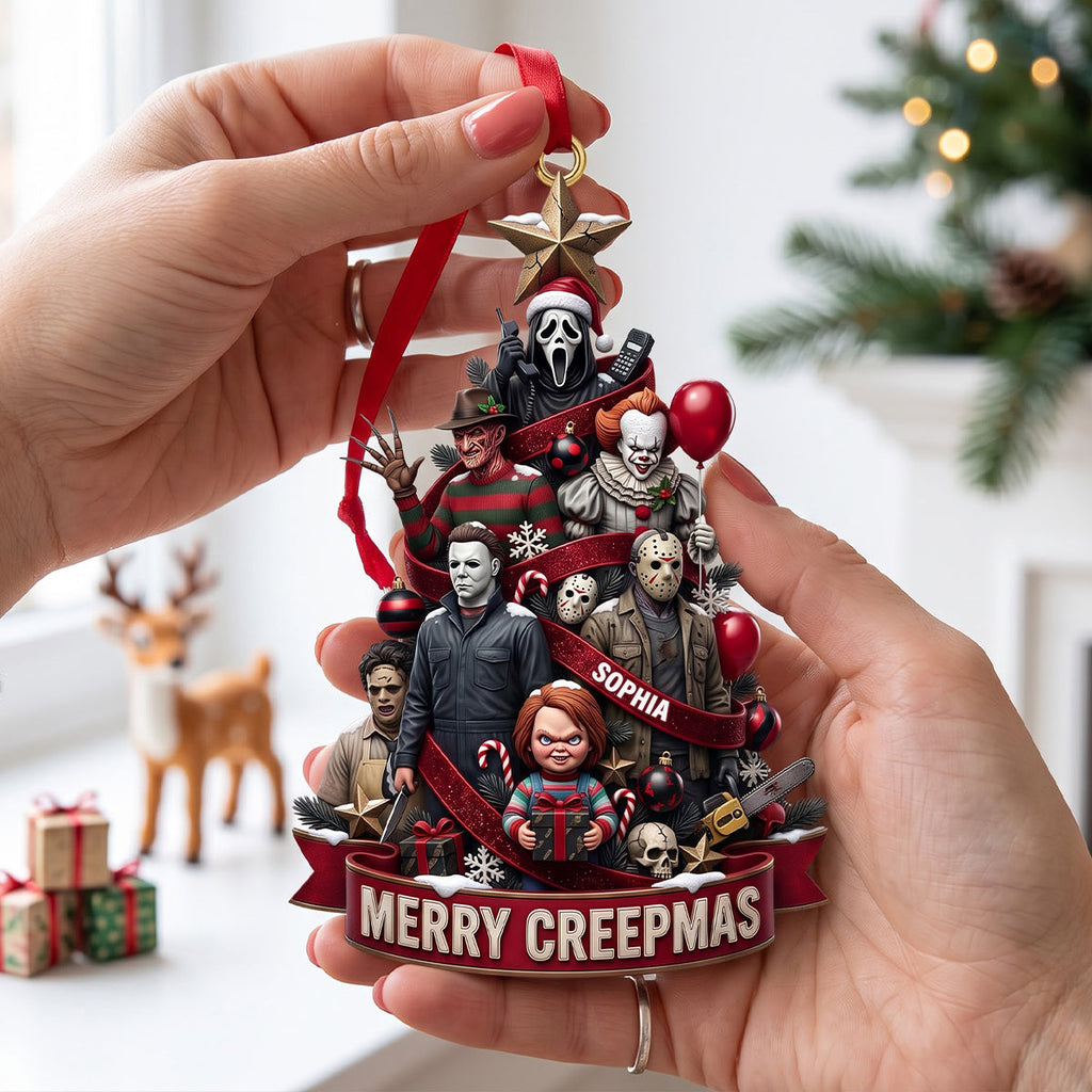 Personalized Acrylic Horror Ornament Merry Creepmas Gift for Him Ornament GradoCreations