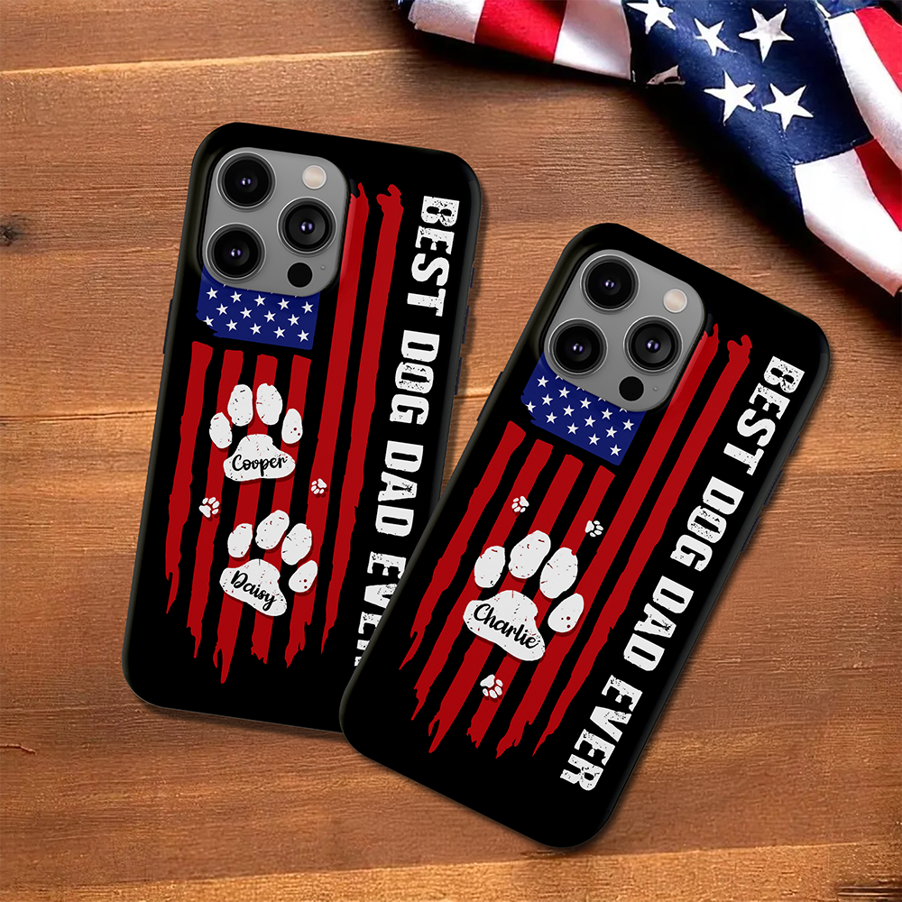Personalized Phone Case Best Dog Dad Ever Custom Name Gift HN590 - Phone Case GradoCreations