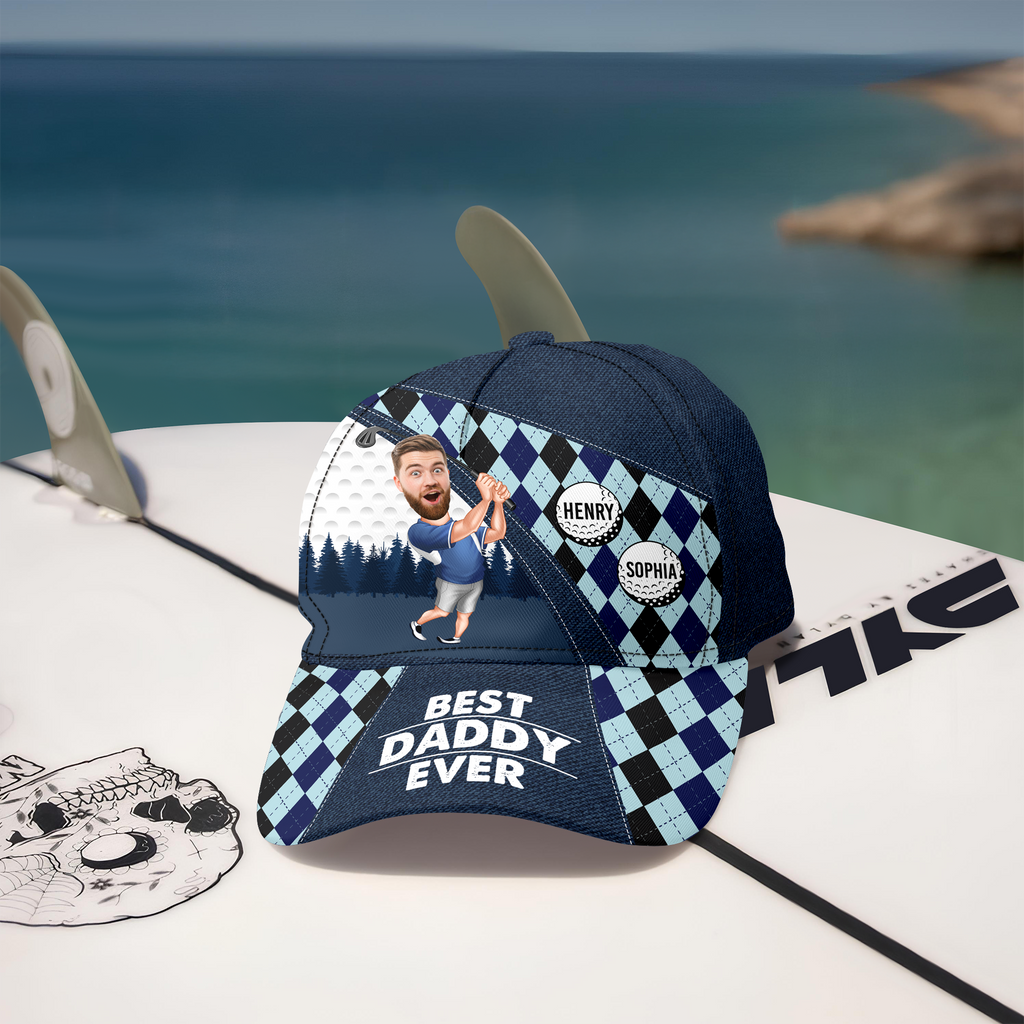Personalized Golf Cap Custom Name Gift for Dad Father’s Day HN590 - AOP Cap GradoCreations