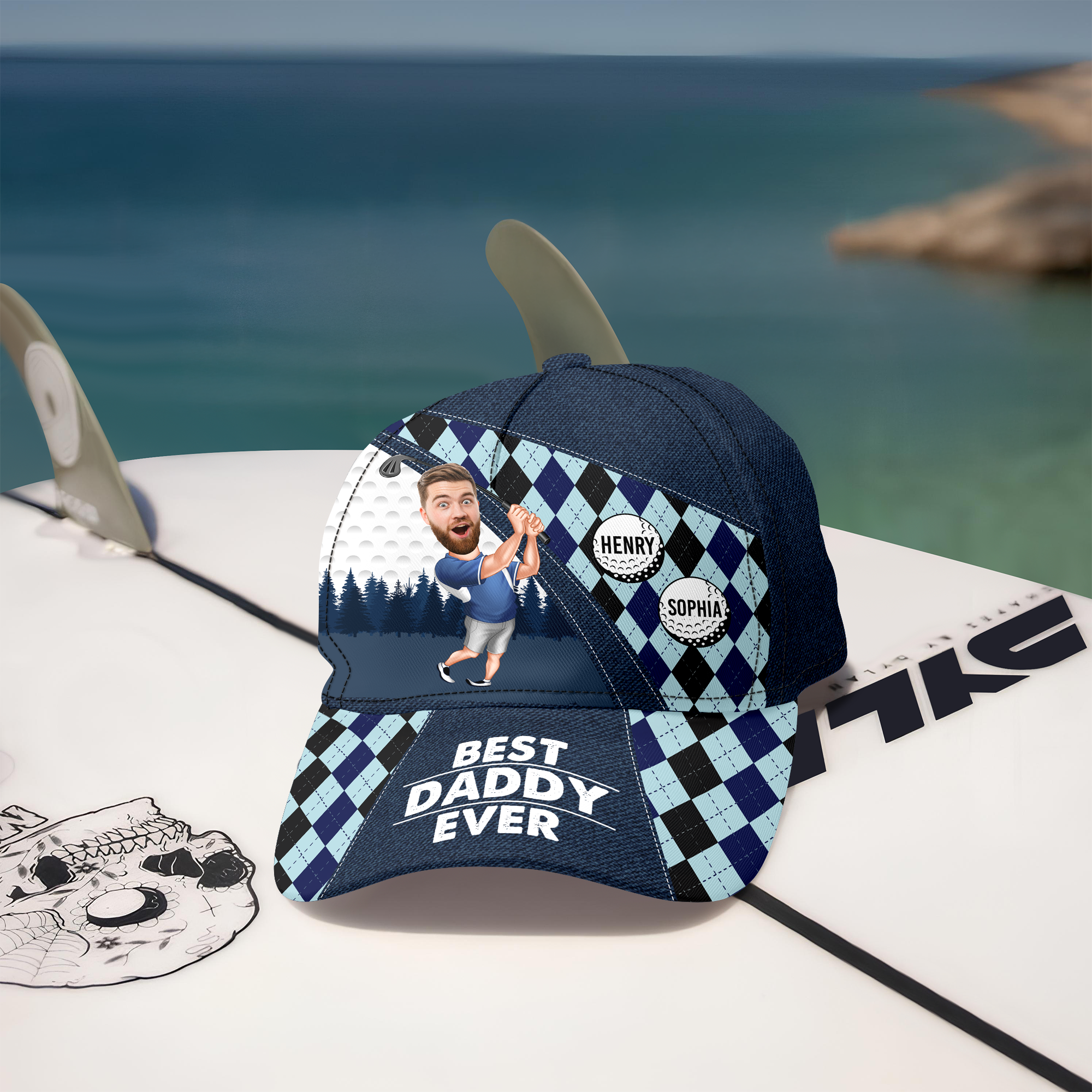 Personalized Golf Cap Custom Name Gift for Dad Father’s Day HN590 - AOP Cap GradoCreations