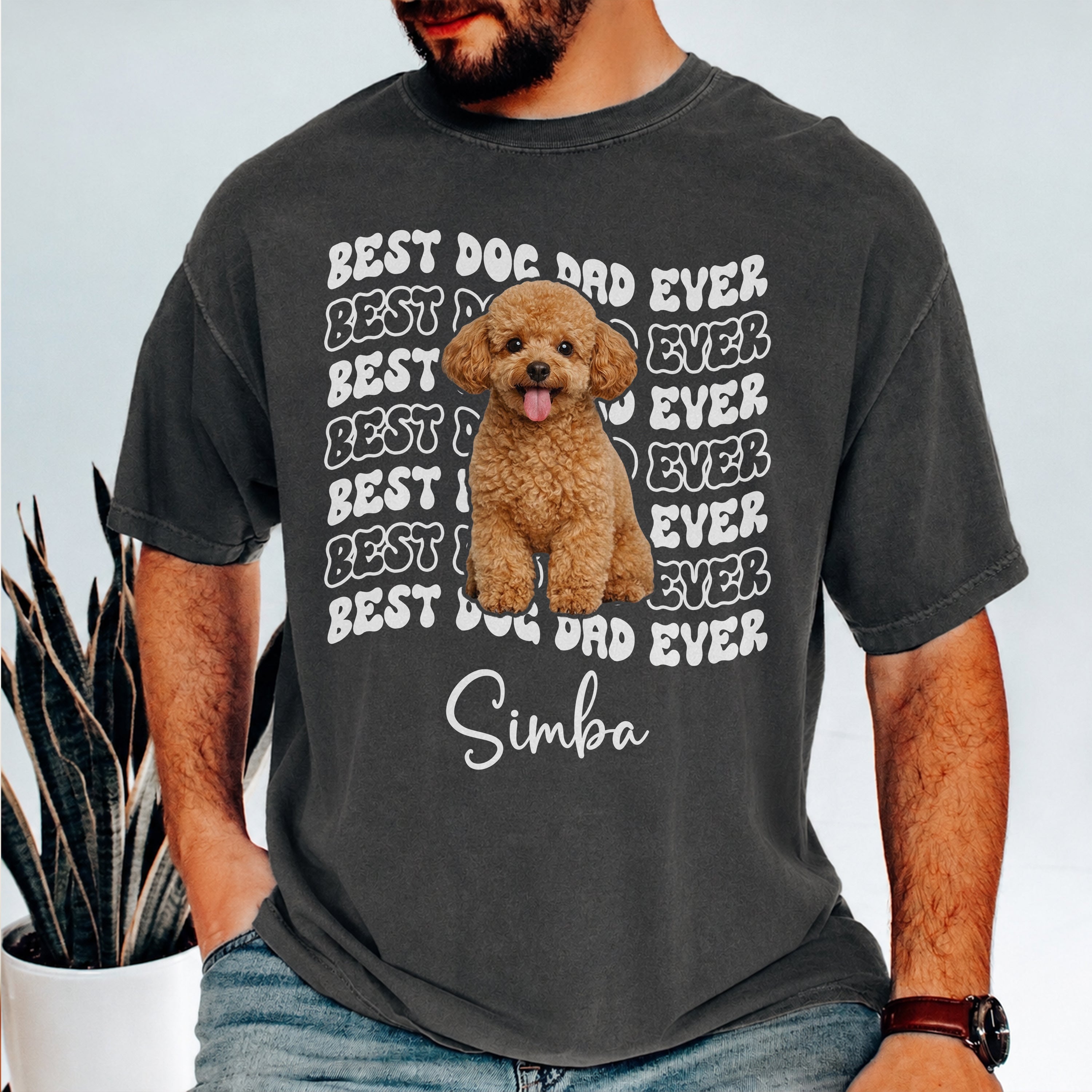 Personalized Photo Comfort Shirt Best Dog Dad Gift for Father's Day Comfort Shirt FIX GradoCreations