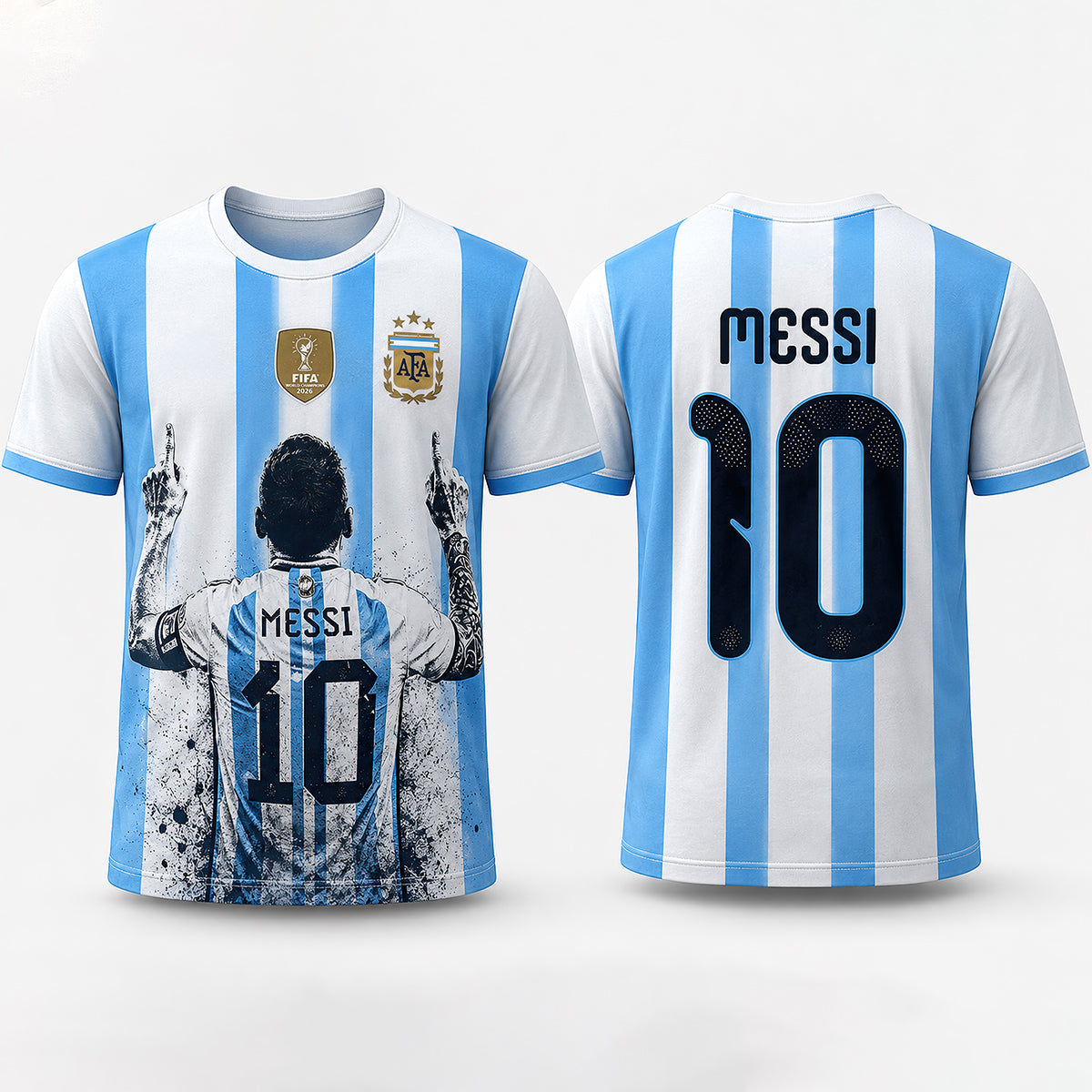 Personalized Argentina Soccer T-Shirt with Custom Name for Football Lovers AOP Tshirt GradoCreations