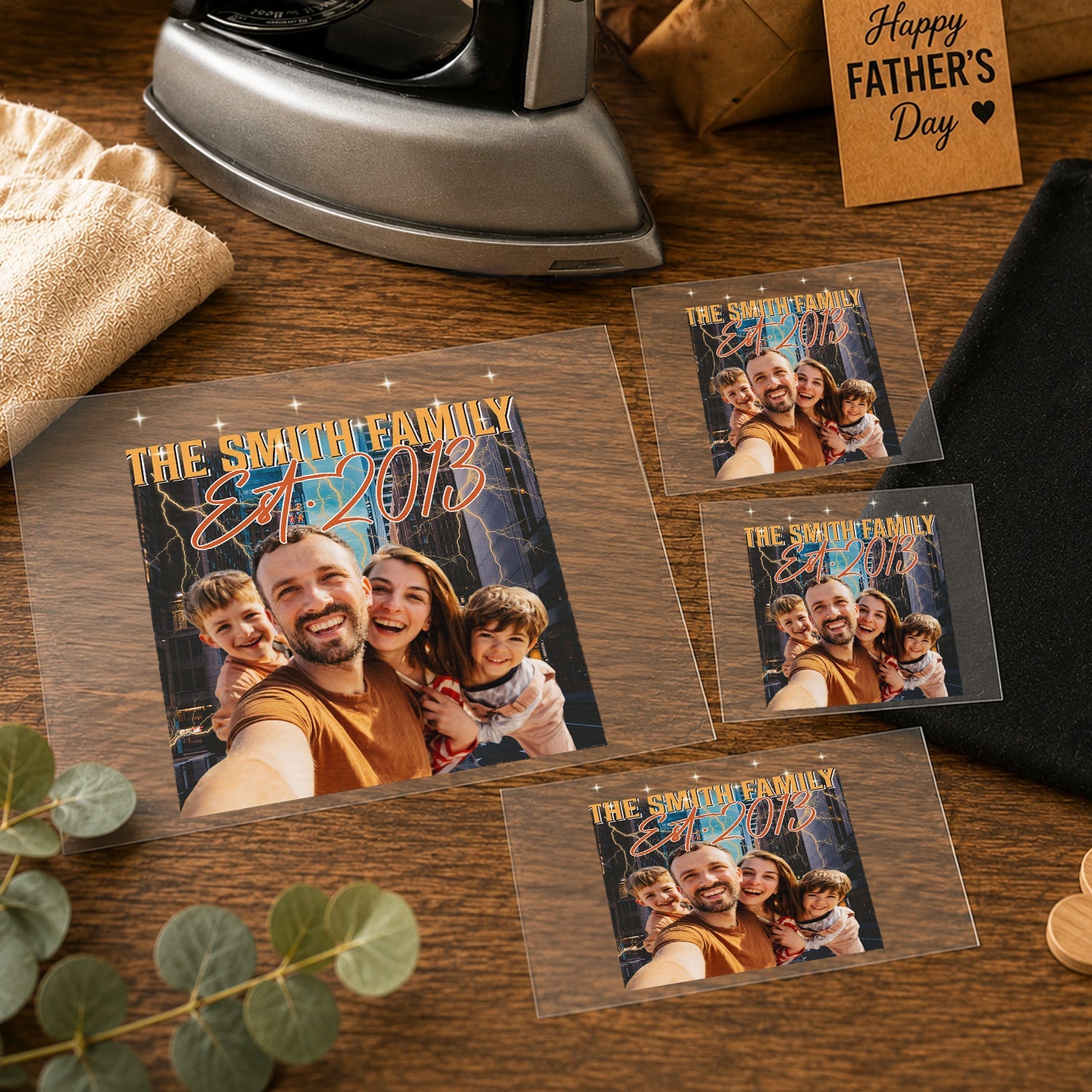 Personalized Retro Photo DTF Transfer Gift for Dad HN590 - DTF Transfer GradoCreations