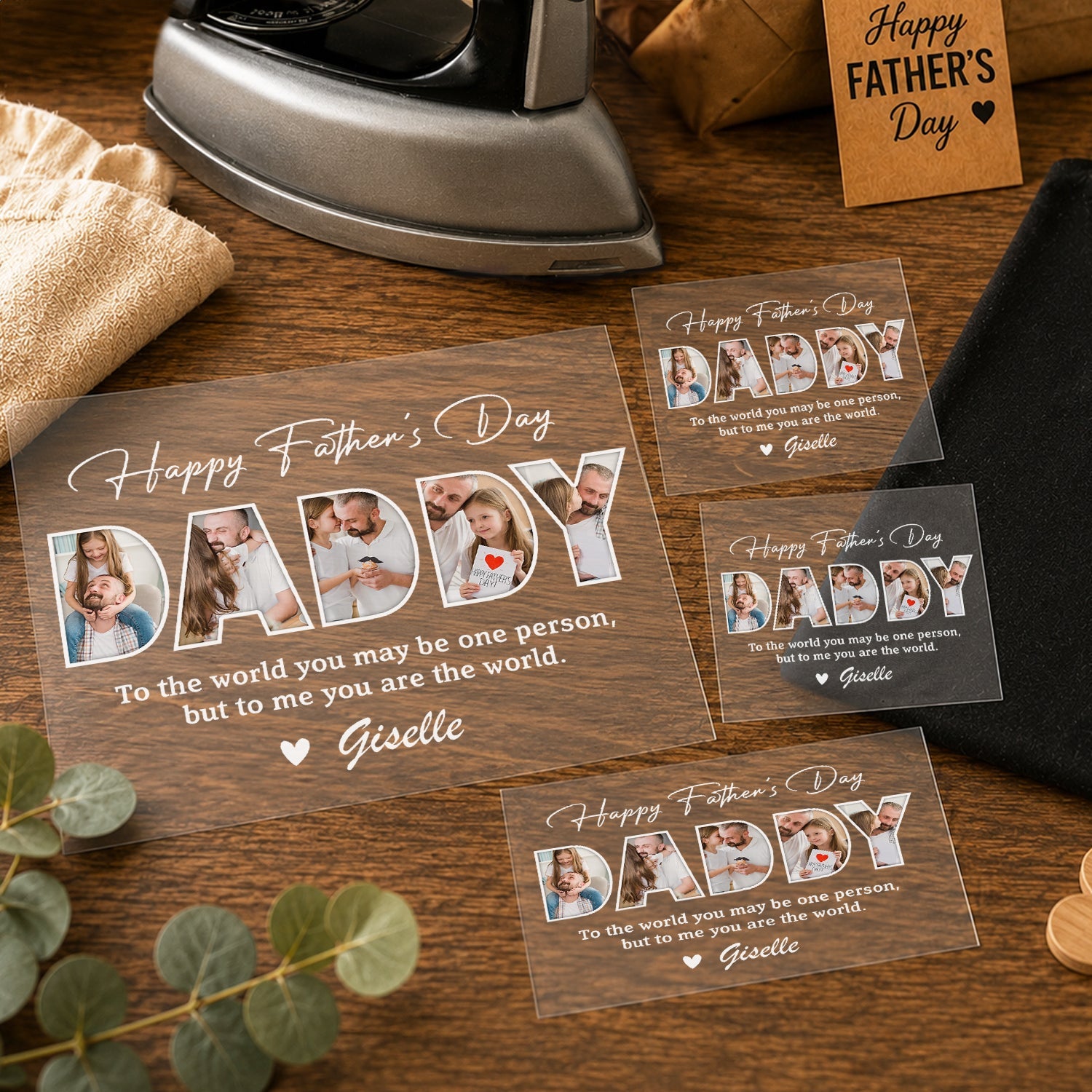 Personalized Photo DTF Transfer Gift for Father's Day Dad HN590 - DTF Transfer different design GradoCreations