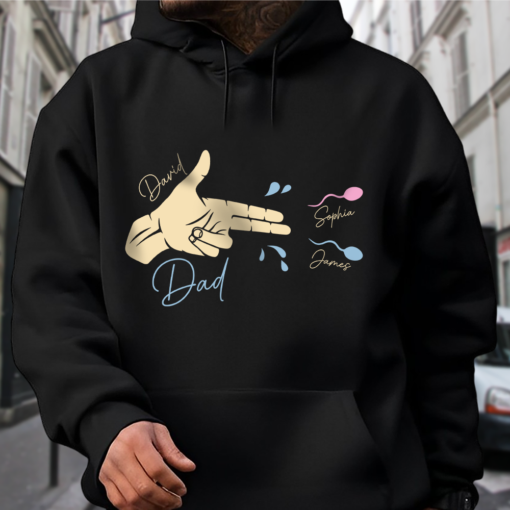 Custom Name Funny Sperm Dad Shirt Personalized Gift for Father's Day Tshirt GradoCreations
