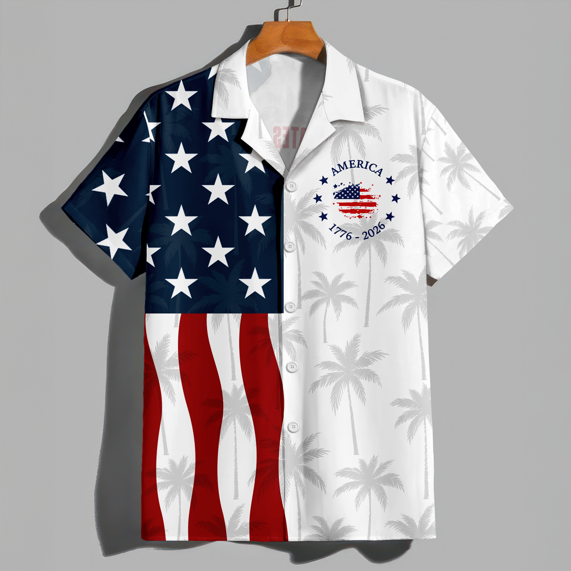 Personalized American Flag Hawaiian Shirt 250th Anniversary Gift HN590 - AOP Hawai Shirt GradoCreations