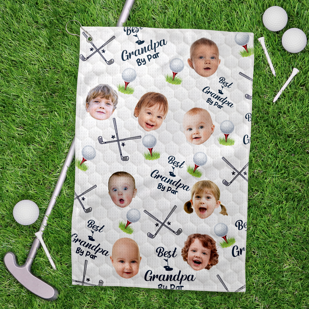 Personalized Photo Golf Towel Gift for Grandpa Golfer HN590 - Golf Towel GradoCreations