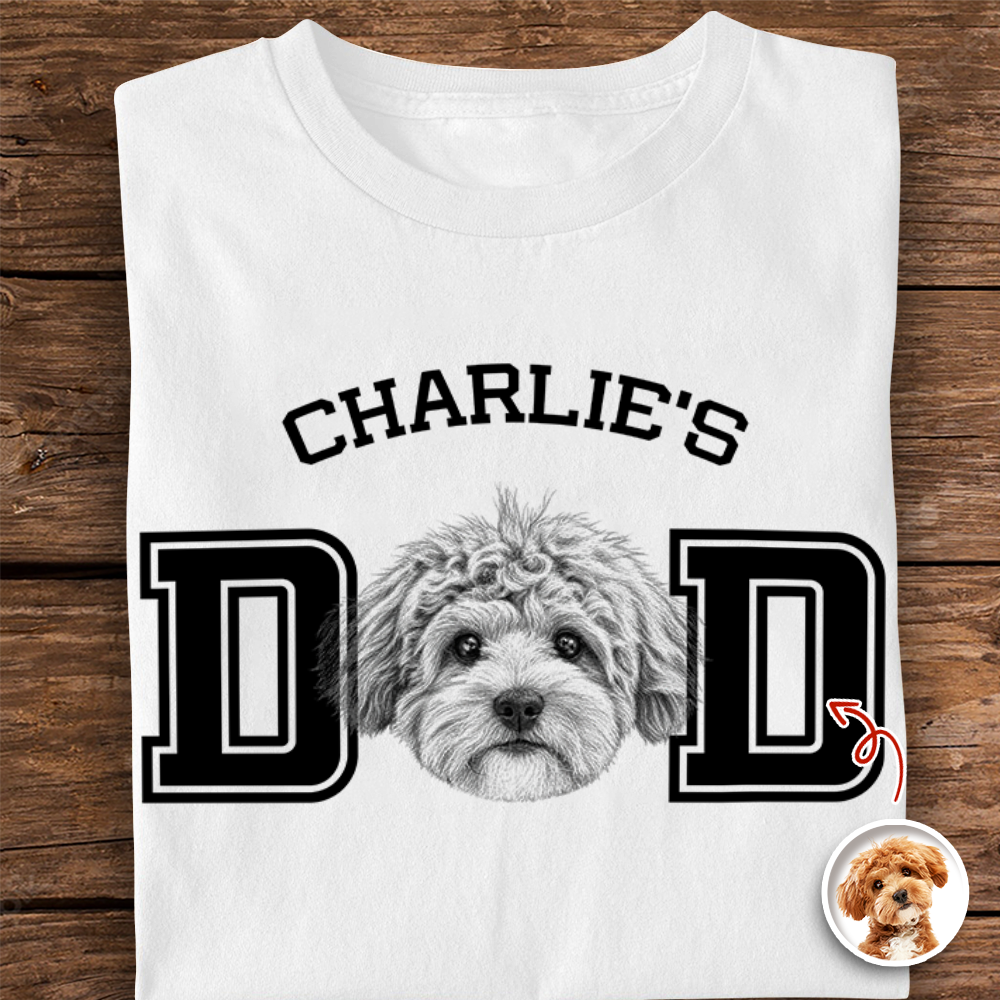 Custom Photo T-Shirt for Dog Dad Personalized Father's Day Gift HN590 - Tshirt AI fix GradoCreations