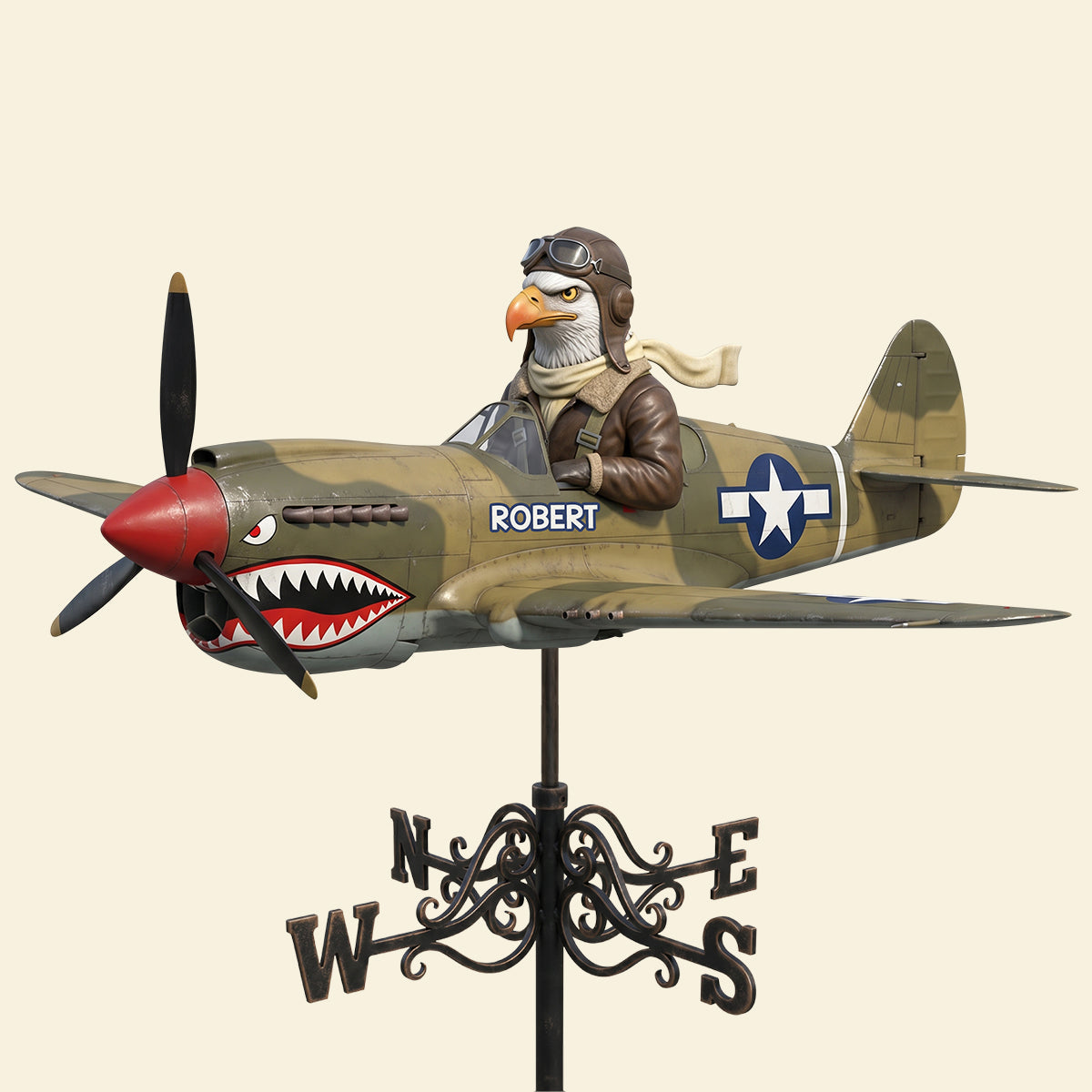 Personalized Pilot Weather Vane Custom Shape Gift for Aviators