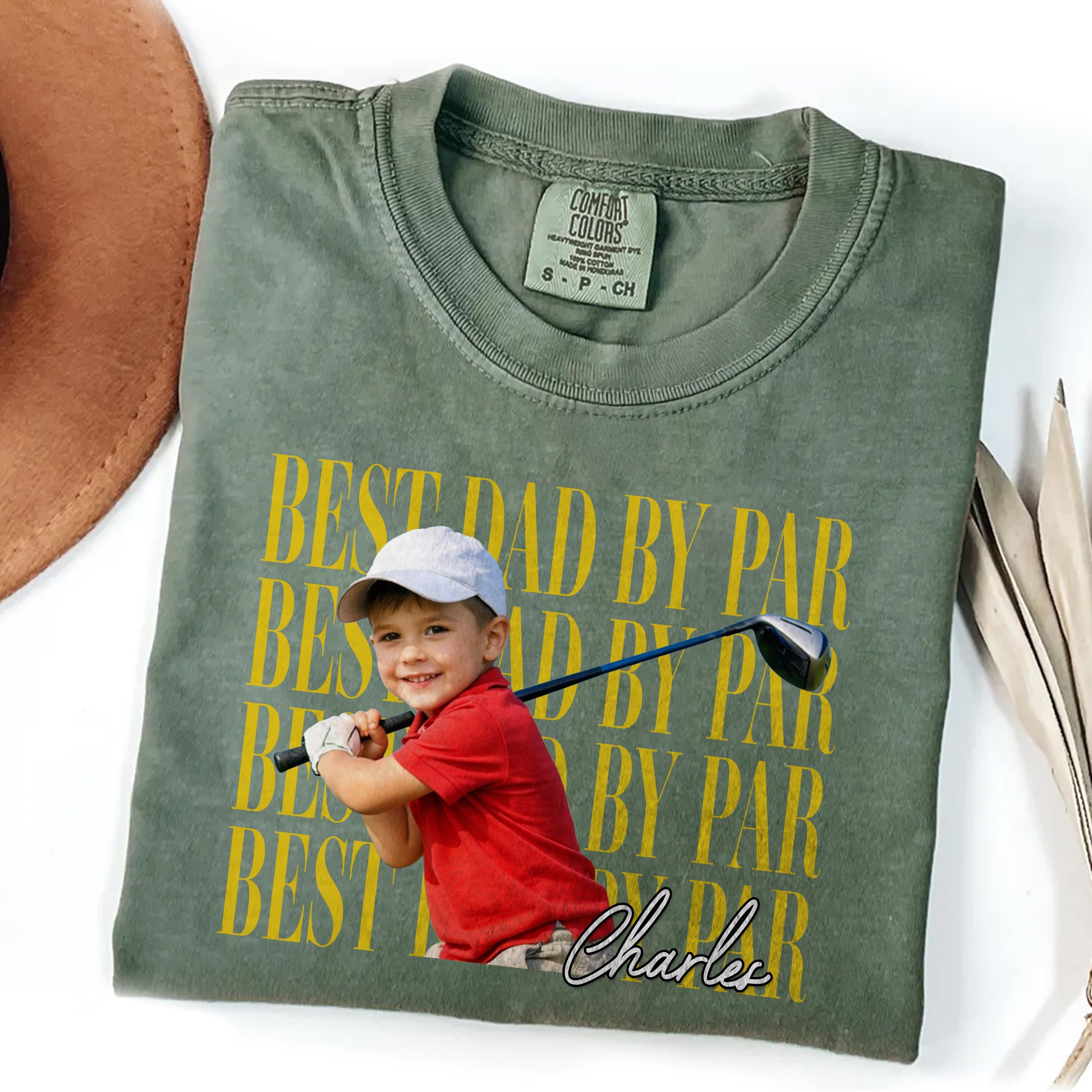 Personalized Comfort Shirt Custom Photo Gift for Dad Golf Lover Comfort Shirt GradoCreations